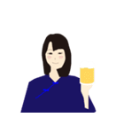 太極拳服の女子（日常スタンプ）（個別スタンプ：25）