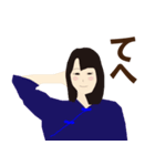 太極拳服の女子（日常スタンプ）（個別スタンプ：31）