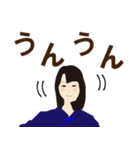 太極拳服の女子（日常スタンプ）（個別スタンプ：34）