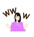 太極拳服の女子（日常スタンプ）（個別スタンプ：36）