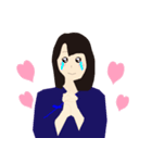 太極拳服の女子（日常スタンプ）（個別スタンプ：39）
