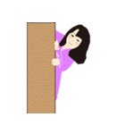太極拳服の女子（日常スタンプ）（個別スタンプ：40）