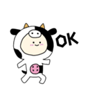 牛キグルミのベビー（メス）（個別スタンプ：1）