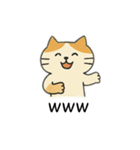 ちょっとイラつく返事の猫さん（個別スタンプ：22）