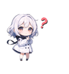 白衣女子のゆるっとスタンプ（個別スタンプ：18）