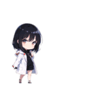 白衣女子のゆるっとスタンプ（個別スタンプ：32）