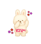 ふわふわうさぎ韓国語（個別スタンプ：15）