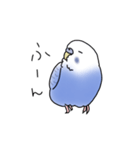 セキセイインコの可愛い1日（ブルー）（個別スタンプ：18）