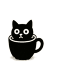 シュールすぎるクロネコ（個別スタンプ：2）