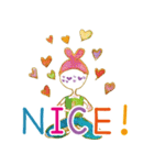 【英語】そばかすこちゃん♡ヨガライフ（個別スタンプ：9）