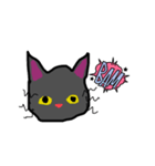 耳ぴんくくろにゃんこ（個別スタンプ：1）
