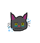 耳ぴんくくろにゃんこ（個別スタンプ：3）