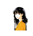 昭和レトロOLスタンプ【レトロアニメ調】1（個別スタンプ：3）