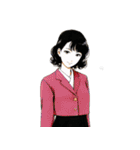 昭和レトロOLスタンプ【レトロアニメ調】1（個別スタンプ：4）