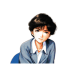 昭和レトロOLスタンプ【レトロアニメ調】1（個別スタンプ：17）