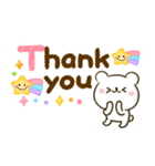 しろくまさん♡大人可愛いカラフル（個別スタンプ：9）