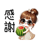 『夏はこんなに崩れて可愛い』（個別スタンプ：3）