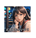 表情豊かな女の子【日本語スタンプ】（個別スタンプ：14）