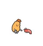 動くしょぼいエビフライ（個別スタンプ：20）