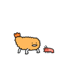 動くしょぼいエビフライ（個別スタンプ：24）