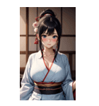 着物美女写真（個別スタンプ：1）