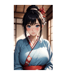 着物美女写真（個別スタンプ：3）