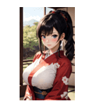 着物美女写真（個別スタンプ：9）