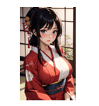 着物美女写真（個別スタンプ：10）