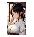 着物美女写真（個別スタンプ：12）