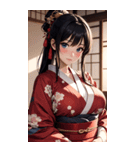 着物美女写真（個別スタンプ：13）
