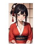 着物美女写真（個別スタンプ：28）