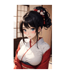 着物美女写真（個別スタンプ：33）