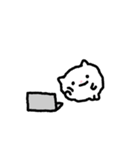 しろガムねこ（個別スタンプ：1）