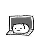 しろガムねこ（個別スタンプ：2）