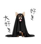 怖いけど可愛い！？おばけ風柴犬。（個別スタンプ：36）