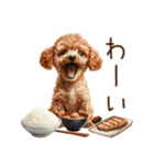 トイプードルとお米（個別スタンプ：35）