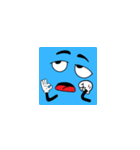 リトルブルーマンの面白い表情（V.02）（個別スタンプ：33）