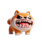 まんまる柴犬・おもしろ表情（個別スタンプ：1）