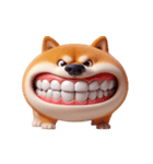 まんまる柴犬・おもしろ表情（個別スタンプ：3）