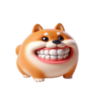 まんまる柴犬・おもしろ表情（個別スタンプ：4）