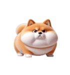 まんまる柴犬・おもしろ表情（個別スタンプ：8）