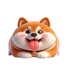 まんまる柴犬・おもしろ表情（個別スタンプ：10）