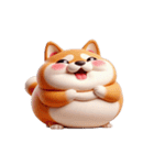 まんまる柴犬・おもしろ表情（個別スタンプ：17）