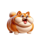 まんまる柴犬・おもしろ表情（個別スタンプ：28）