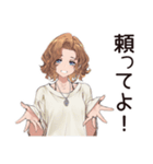 親友女子の絆スタンプ（個別スタンプ：24）