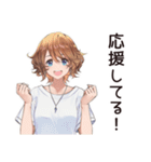 親友女子の絆スタンプ（個別スタンプ：37）
