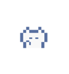動くドットねこ！！2-1 白猫（個別スタンプ：3）