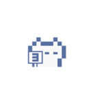 動くドットねこ！！2-1 白猫（個別スタンプ：9）