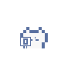 動くドットねこ！！2-1 白猫（個別スタンプ：10）