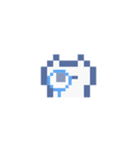 動くドットねこ！！2-1 白猫（個別スタンプ：11）
